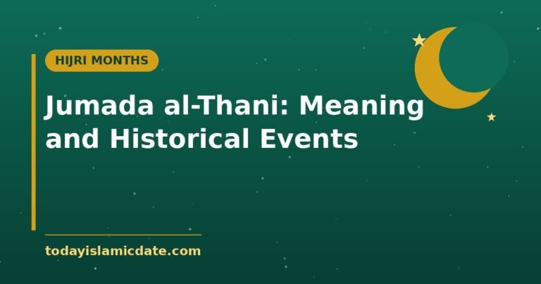 Jumada al-Thani: Meaning and Historical Events