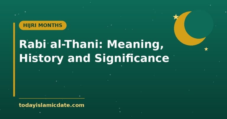 Rabi al-Thani: Meaning, History and Significance