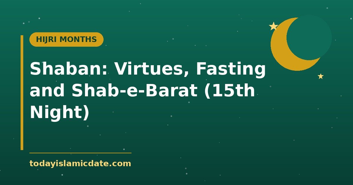 Shaban: Virtues, Fasting and Shab-e-Barat (15th Night)