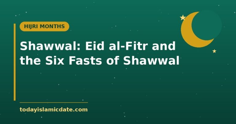Shawwal: Eid al-Fitr and the Six Fasts of Shawwal